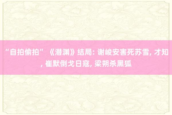 “自拍偷拍” 《潜渊》结局: 谢峻安害死苏雪， 才知， 崔默倒戈日寇， 梁朔杀黑狐